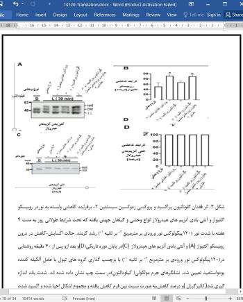 دانلود مقاله نقش گلوتاتیون پراکسیدازها در هم ایستایی واکنش اکسایش-کاهش کلروپلاست در گیاه آرابیدوپسیس