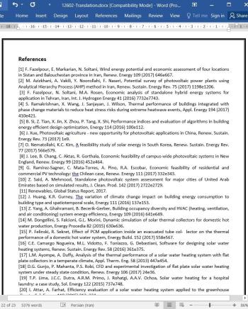 ترجمه مقاله مقایسه تطبیقی عملکرد سیستم گرمایش از کف مبتنی بر انرژی خورشیدی