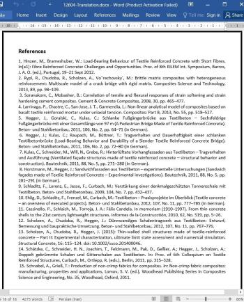 ترجمه مقاله سازه های پوسته ای جدار نازک ساخته شده از بتن مسلح پارچه ای