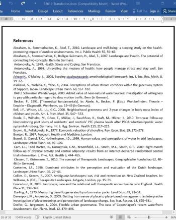 ترجمه مقاله تاثیر فضای آبی بر سلامتی و رفاه انسان و اثرات سلامتی سالتوژنتیک آب های سطح داخلی