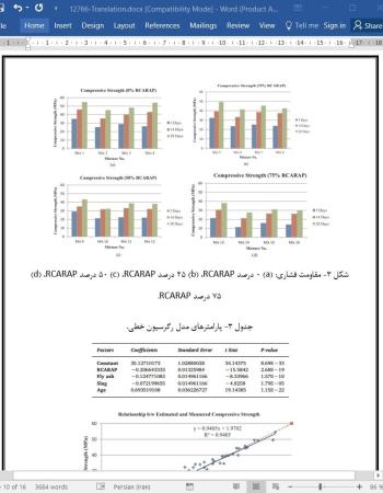 ترجمه مقاله بتن خودمتراکم با استفاده از معابر آسفالتی بازیافتی و سنگدانه بتن بازیافتی